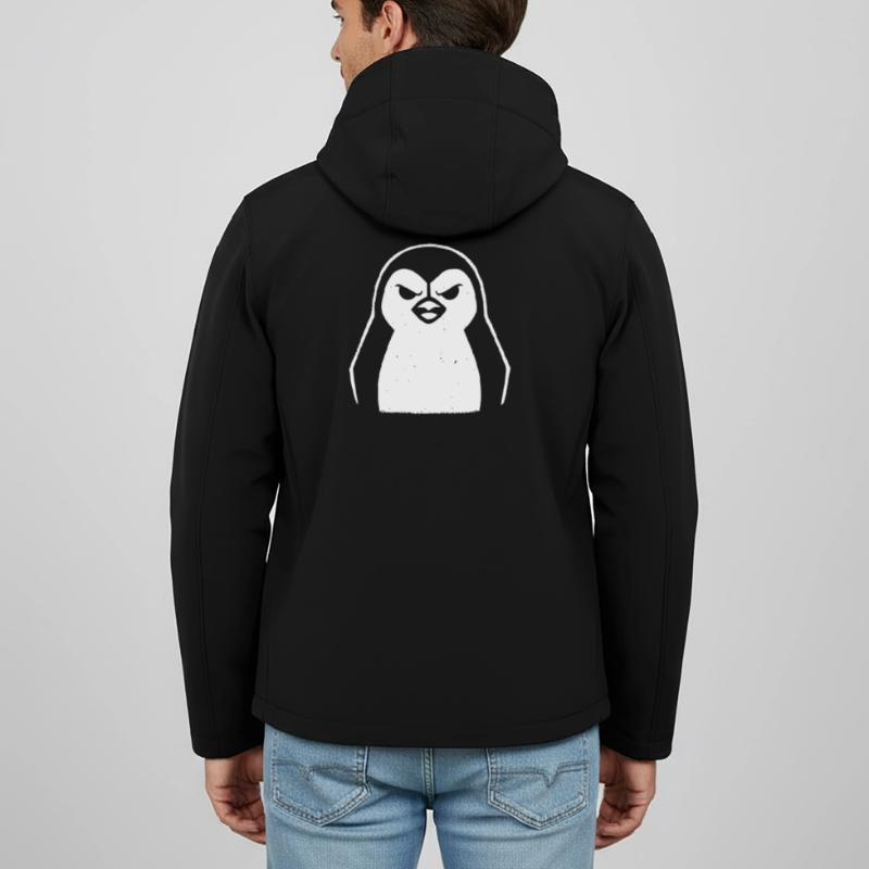 pinguin stencil grunge minimalistisch-vector Linux Recycelte Männer Softshell-Jacke von Stanley/Stella