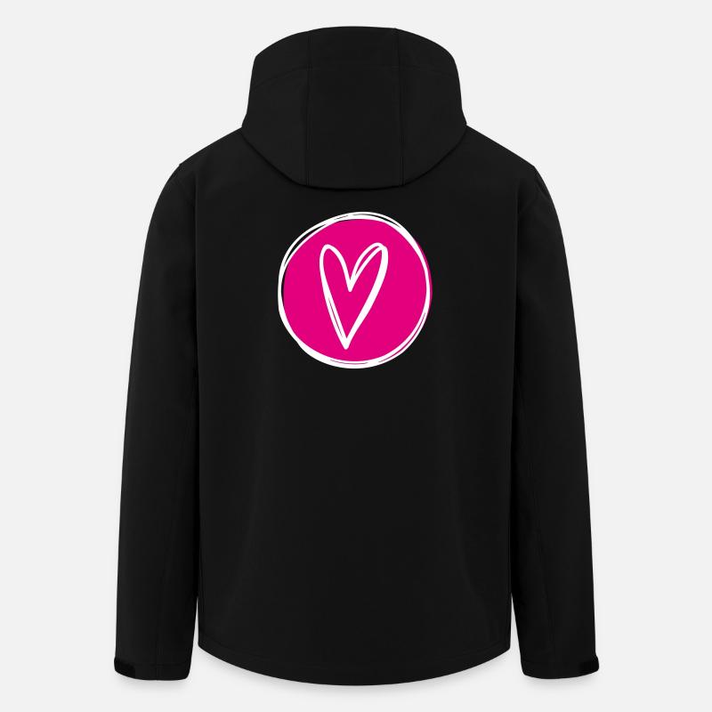 Herz - Recycelte Männer Softshell-Jacke von Stanley/Stella - Schwarz