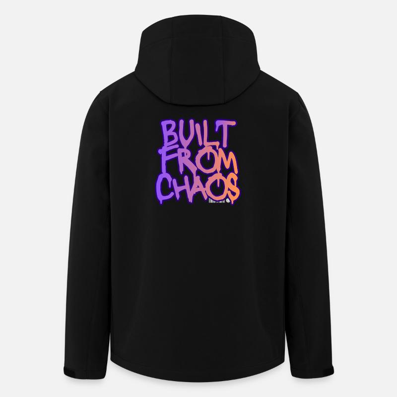 Aus Chaos-Graffiti gebaut - Recycelte Männer Softshell-Jacke von Stanley/Stella - Schwarz
