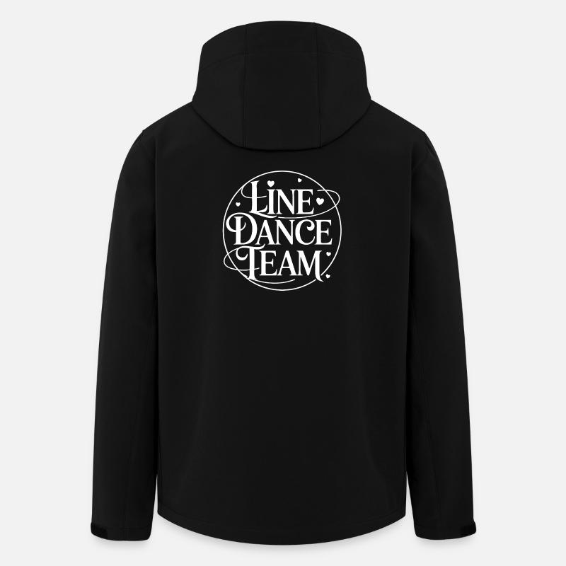 Line Dance Team Emblem - Men’s Recycled Softshell Jacket by Stanley/Stella - black