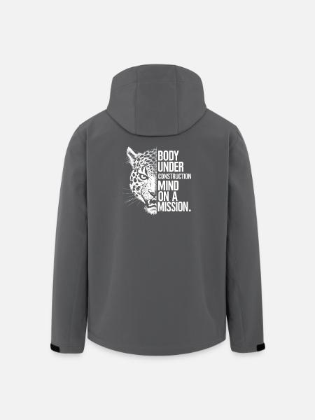 Body Under Construction Gym Quote - Men’s Recycled Softshell Jacket by Stanley/Stella - black