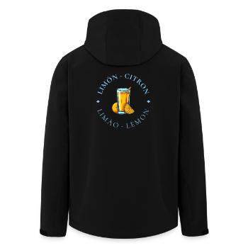 Lemonade Citrus Circle Logo - Men’s Recycled Softshell Jacket by Stanley/Stella - black - Back - AI Model Male 185 light (185cm)