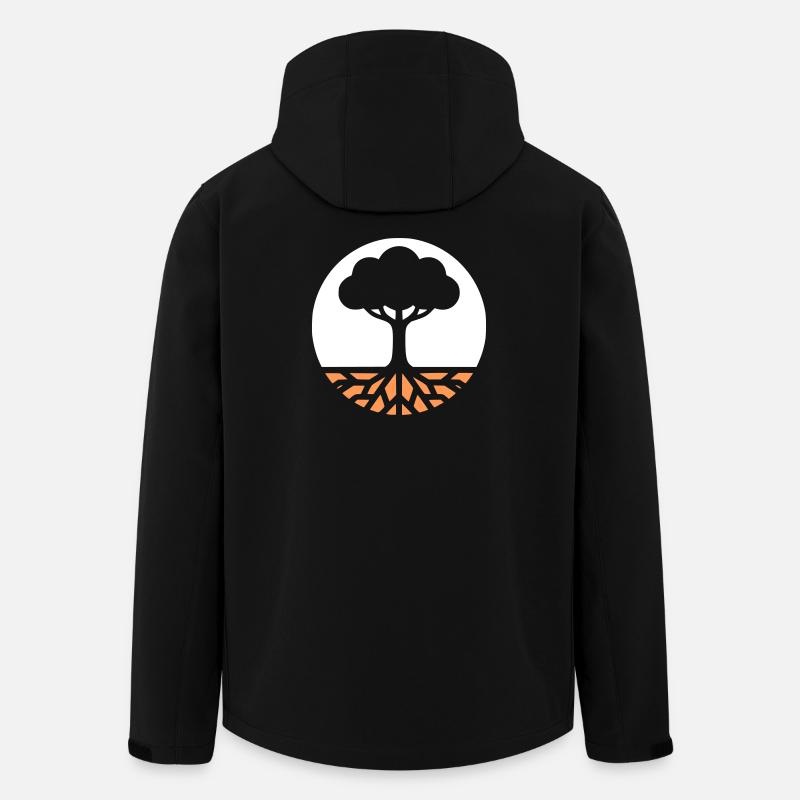 Racines de l’Arbre de Vie - Veste softshell homme en polyester recyclé Stanley/Stella - noir
