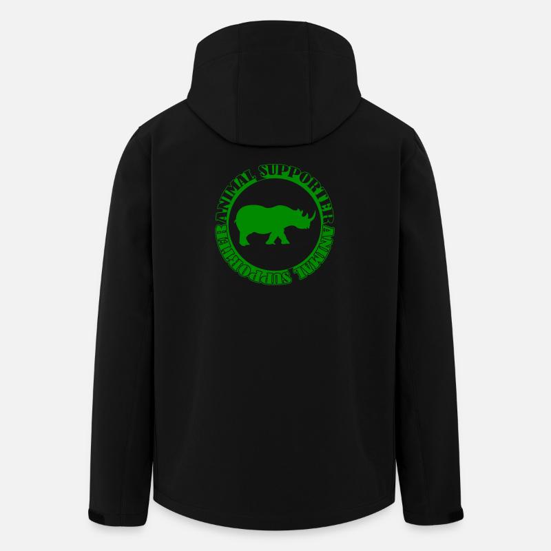 Rhino-Supporter Emblem - Recycelte Männer Softshell-Jacke von Stanley/Stella - Schwarz