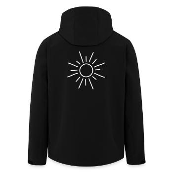 Sonne - Recycelte Männer Softshell-Jacke von Stanley/Stella - Schwarz - Hinten - AI Model Male 185 light (185cm)