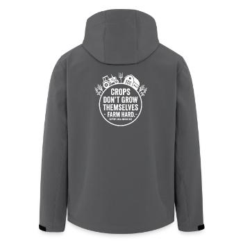 Farmer's heart: Harvest does not grow by itself - Men’s Recycled Softshell Jacket by Stanley/Stella - anthracite - Back - AI Model Male 185 light (185cm)
