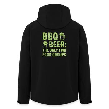 BBQ Shirt, hoodie, geschenkidee für Grillmeister - Recycelte Männer Softshell-Jacke von Stanley/Stella - Schwarz - Hinten - AI Model Male 185 light (185cm)