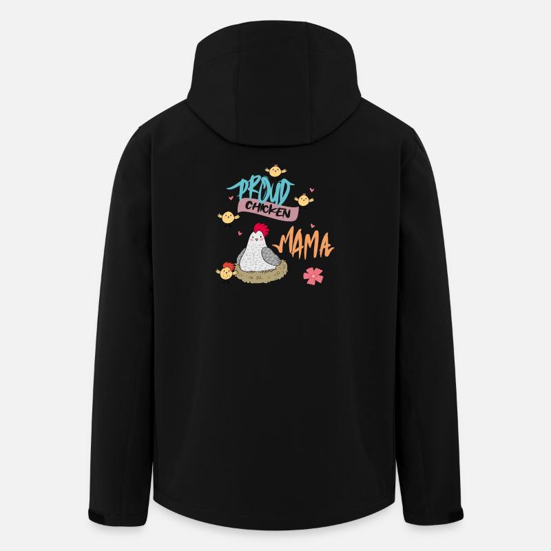 Fière Maman de la Poule - Veste softshell homme en polyester recyclé Stanley/Stella - noir