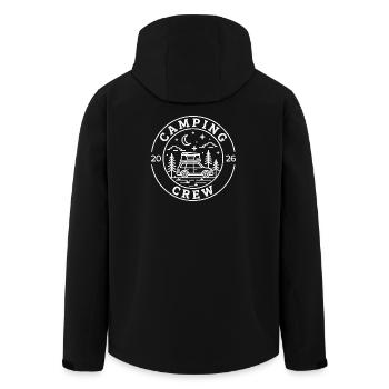 Dachzelt Camping Shirt für Overlander - Recycelte Männer Softshell-Jacke von Stanley/Stella - Schwarz - Hinten - AI Model Male 185 light (185cm)