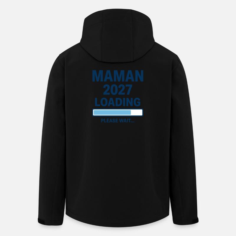 Design Mom 2027 Loading Schwangerschaft - Recycelte Männer Softshell-Jacke von Stanley/Stella - Schwarz