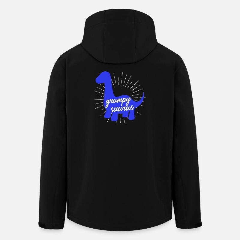 Grumpysaur Funny Dinosaur Brachiosaurus Design - Men’s Recycled Softshell Jacket by Stanley/Stella - black