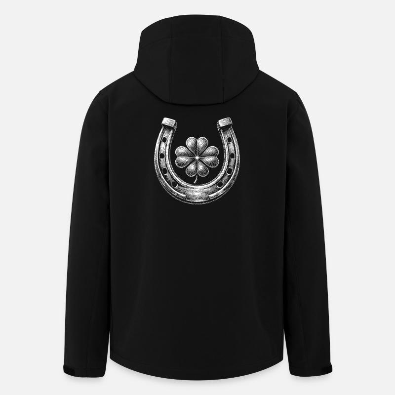 Glücksbringer  - Recycelte Männer Softshell-Jacke von Stanley/Stella - Schwarz