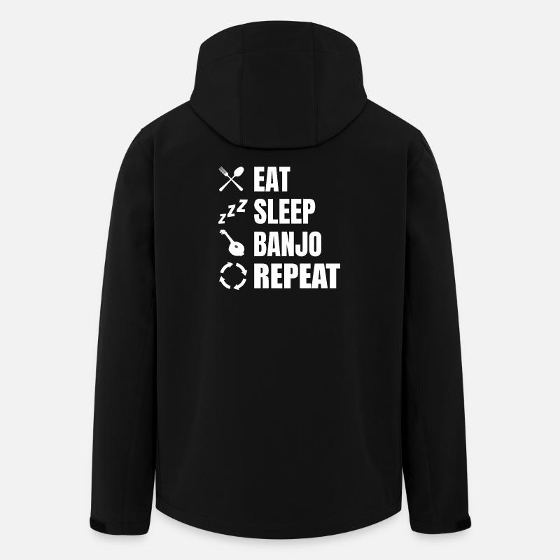 Eat Sleep Banjo Repeat - Men’s Recycled Softshell Jacket by Stanley/Stella - black