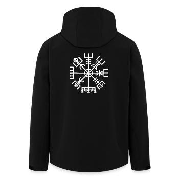 Vegvisir Nordic Compass  - Men’s Recycled Softshell Jacket by Stanley/Stella - black - Back - AI Model Male 185 light (185cm)