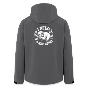 Nap Again Mood - Men’s Recycled Softshell Jacket by Stanley/Stella - anthracite - Back - AI Model Male 185 light (185cm)