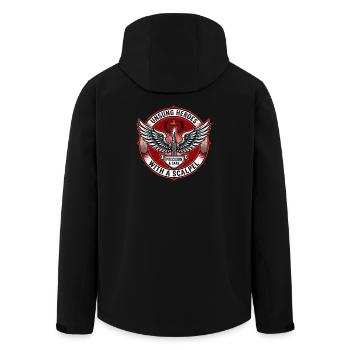 Unsung Heroes Scalpel - OP Personal Design - Recycelte Männer Softshell-Jacke von Stanley/Stella - Schwarz - Hinten - AI Model Male 185 light (185cm)