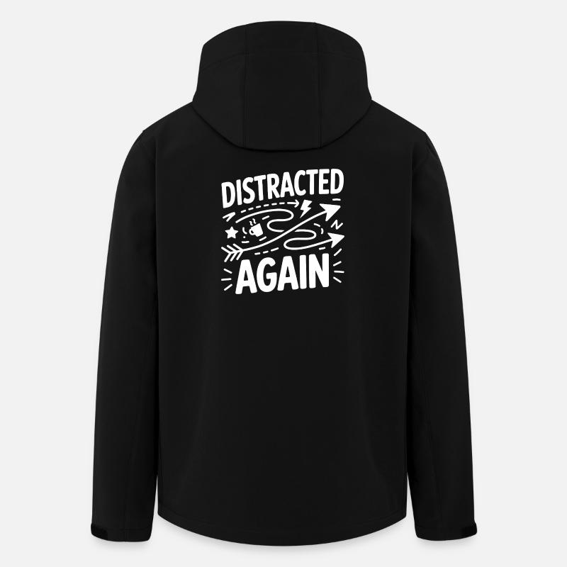 Distracted Again ADHD Chaos - Men’s Recycled Softshell Jacket by Stanley/Stella - black