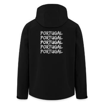 Portugal as Diving - Men’s Recycled Softshell Jacket by Stanley/Stella - black - Back - AI Model Male 185 light (185cm)