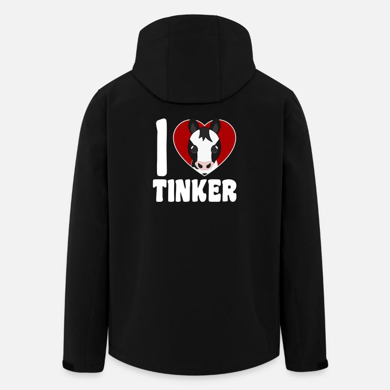 Ich liebe Tinkerpferde - Herz - Recycelte Männer Softshell-Jacke von Stanley/Stella - Schwarz
