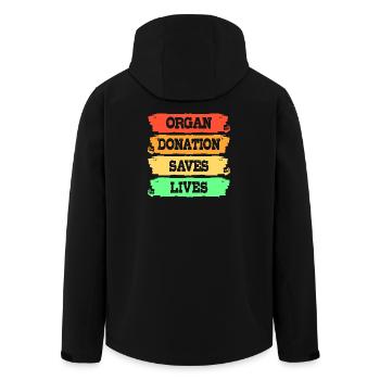 Liver Organ Donor Liver Donation Organ Donor - Men’s Recycled Softshell Jacket by Stanley/Stella - black - Back - AI Model Male 185 light (185cm)