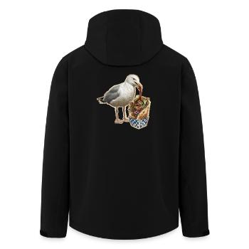 Döner Möwe - Recycelte Männer Softshell-Jacke von Stanley/Stella - Schwarz - Hinten - AI Model Male 185 light (185cm)