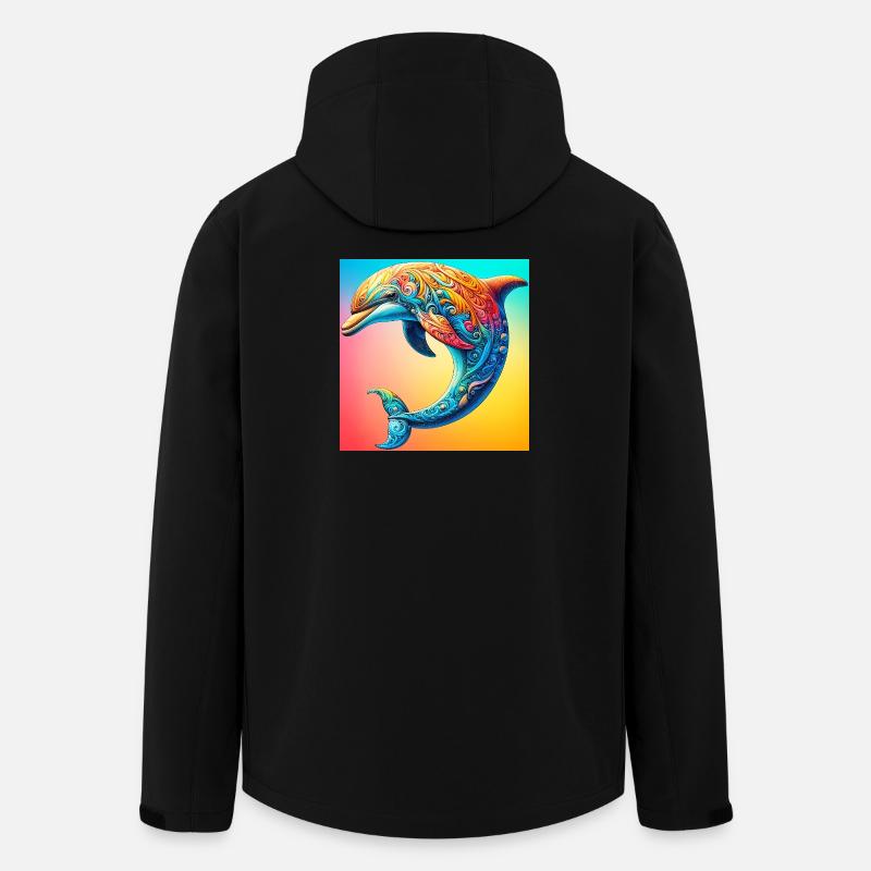 dolphin - Men’s Recycled Softshell Jacket by Stanley/Stella - black