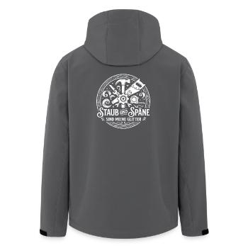 Staub und Späne Glitter - Recycelte Männer Softshell-Jacke von Stanley/Stella - Anthrazit - Hinten - AI Model Male 185 light (185cm)