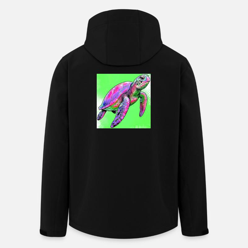 Schildkröte - Recycelte Männer Softshell-Jacke von Stanley/Stella - Schwarz