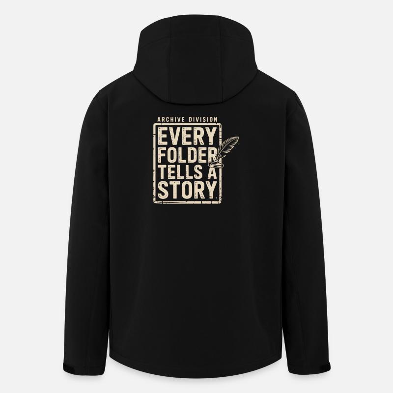Every Folder Tells a Story - Men’s Recycled Softshell Jacket by Stanley/Stella - black