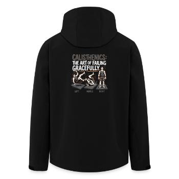 Calisthenics Gracefully - Recycelte Männer Softshell-Jacke von Stanley/Stella - Schwarz - Hinten - AI Model Male 185 light (185cm)