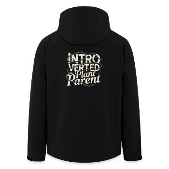 Introverted Plant Parent - Men’s Recycled Softshell Jacket by Stanley/Stella - black - Back - AI Model Male 185 light (185cm)