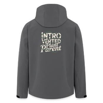 Introverted Plant Parent - Men’s Recycled Softshell Jacket by Stanley/Stella - anthracite - Back - AI Model Male 185 light (185cm)
