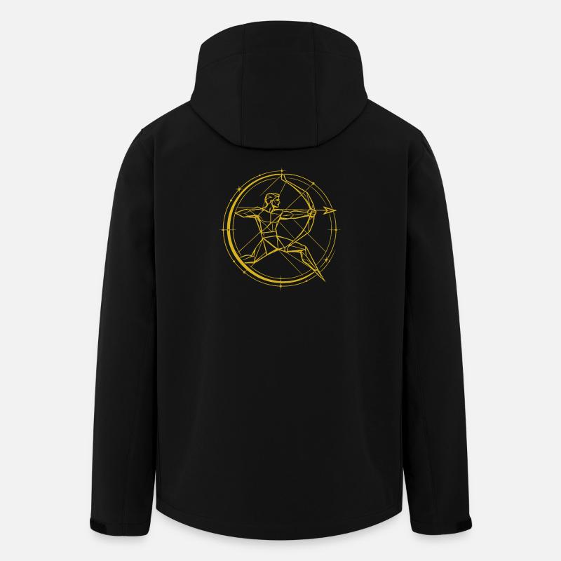 Sagittarius Zodiac Sign – Goal & Freedom - Men’s Recycled Softshell Jacket by Stanley/Stella - black