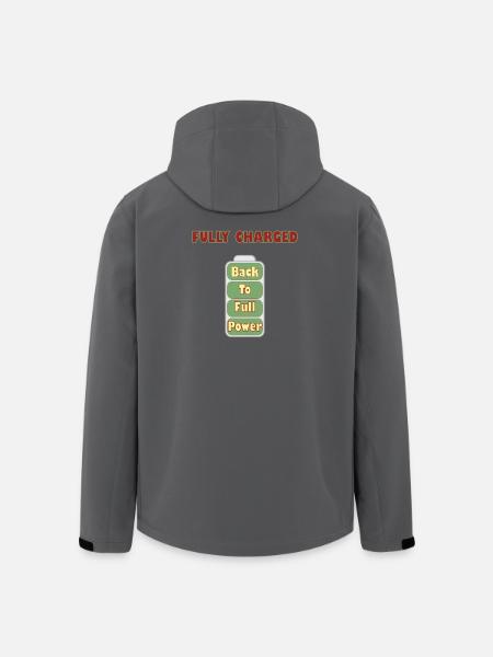Fully Charged Minimal Battery Design - Men’s Recycled Softshell Jacket by Stanley/Stella - black