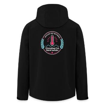 Hitzewallung Club — Mitglied seit Mittwoch - Recycelte Männer Softshell-Jacke von Stanley/Stella - Schwarz - Hinten - AI Model Male 185 light (185cm)