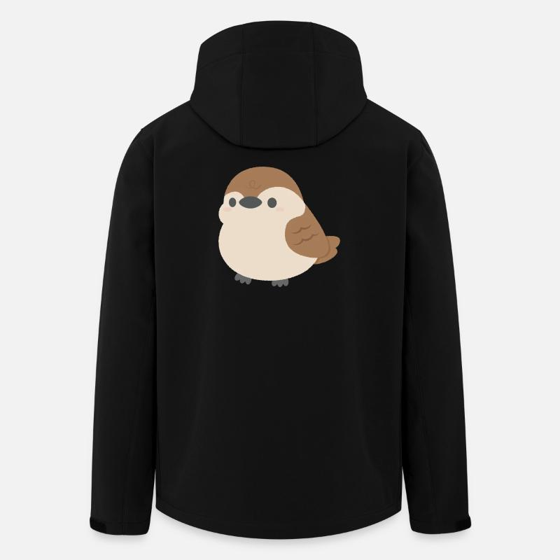 Rundlicher Spatz - Recycelte Männer Softshell-Jacke von Stanley/Stella - Schwarz
