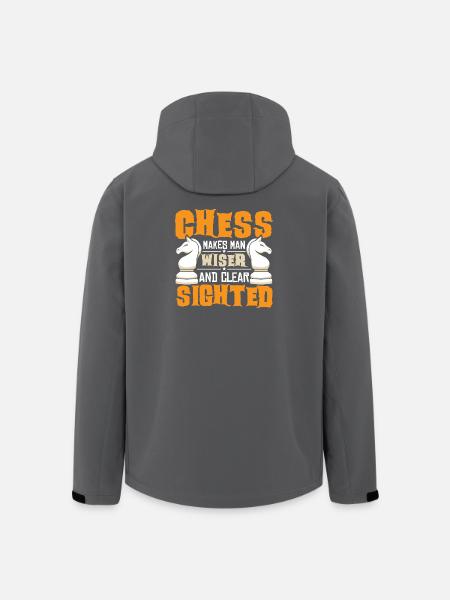 Échiquier des joueurs d’échecs - Veste softshell homme en polyester recyclé Stanley/Stella - noir