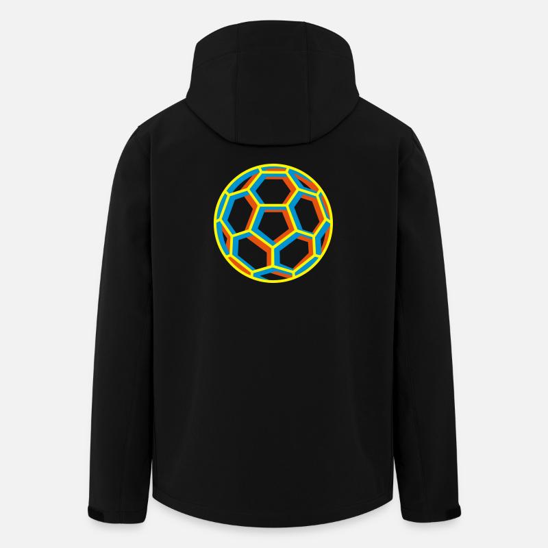 Handball - Recycelte Männer Softshell-Jacke von Stanley/Stella - Schwarz