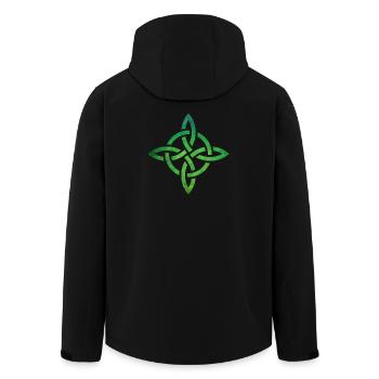Celtic Knot - Recycelte Männer Softshell-Jacke von Stanley/Stella - Schwarz - Hinten - AI Model Male 185 light (185cm)