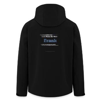 Ich bin Frank - Frank als Vorname - Recycelte Männer Softshell-Jacke von Stanley/Stella - Schwarz - Hinten - AI Model Male 185 light (185cm)