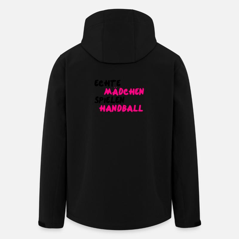 Echte Mädchen spielen Handball - Recycelte Männer Softshell-Jacke von Stanley/Stella - Schwarz