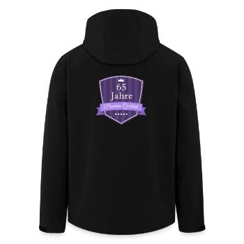 Premium 65 lila - Recycelte Männer Softshell-Jacke von Stanley/Stella - Schwarz - Hinten - AI Model Male 185 light (185cm)