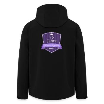 Premium 75 lila - Recycelte Männer Softshell-Jacke von Stanley/Stella - Schwarz - Hinten - AI Model Male 185 light (185cm)
