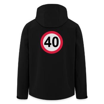 40 ans - Veste softshell homme en polyester recyclé Stanley/Stella - noir - Dos - AI Model Male 185 light (185cm)
