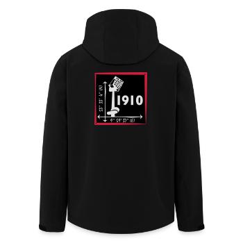 St. Pauli 1910 - Recycelte Männer Softshell-Jacke von Stanley/Stella - Schwarz - Hinten - AI Model Male 185 light (185cm)