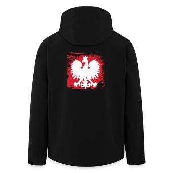 Polen - Recycelte Männer Softshell-Jacke von Stanley/Stella - Schwarz - Hinten - AI Model Male 185 light (185cm)
