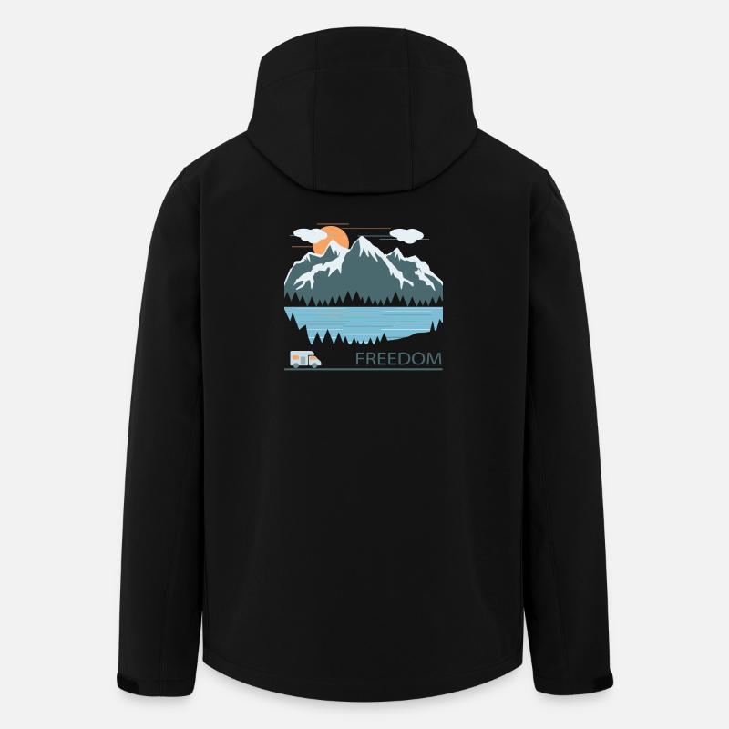 Camping - Veste softshell homme en polyester recyclé Stanley/Stella - noir