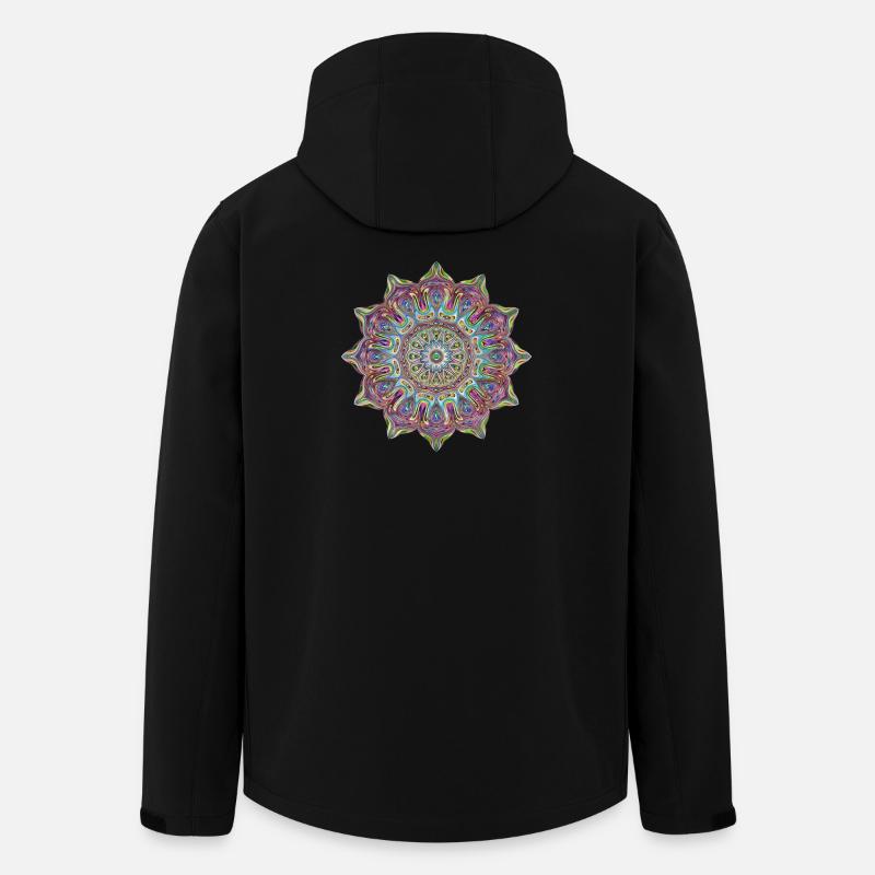 Mandala - Recycelte Männer Softshell-Jacke von Stanley/Stella - Schwarz