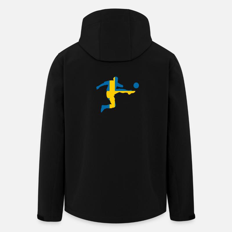 Fussballer Schweden - Recycelte Männer Softshell-Jacke von Stanley/Stella - Schwarz