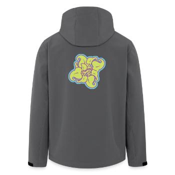 Mandala Artisches Muster in Limette - Recycelte Männer Softshell-Jacke von Stanley/Stella - Schwarz - Hinten - AI Model Male 185 light (185cm)
